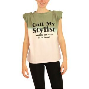 Elevenparis Womens Call My Stylist Tank Top, NWT
